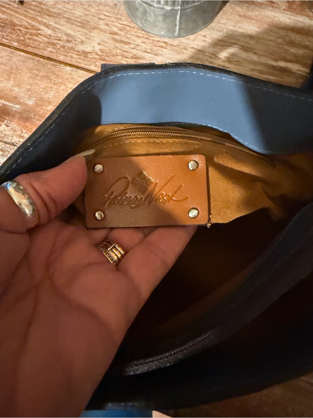 Patricia Nash Irving Leather Bucket Bag - Picture 9 of 9